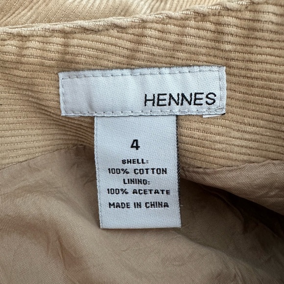 Cute HENNES Tan Corduroy A Line Skirt Size 4 - Picture 5 of 5